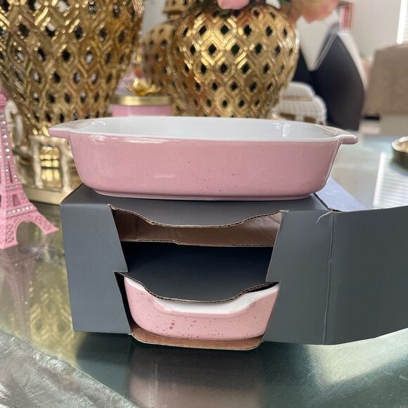 Bread + Butter Ceramic 7in Blush Mini Bakers Set of 2 - Picture 3 of 12